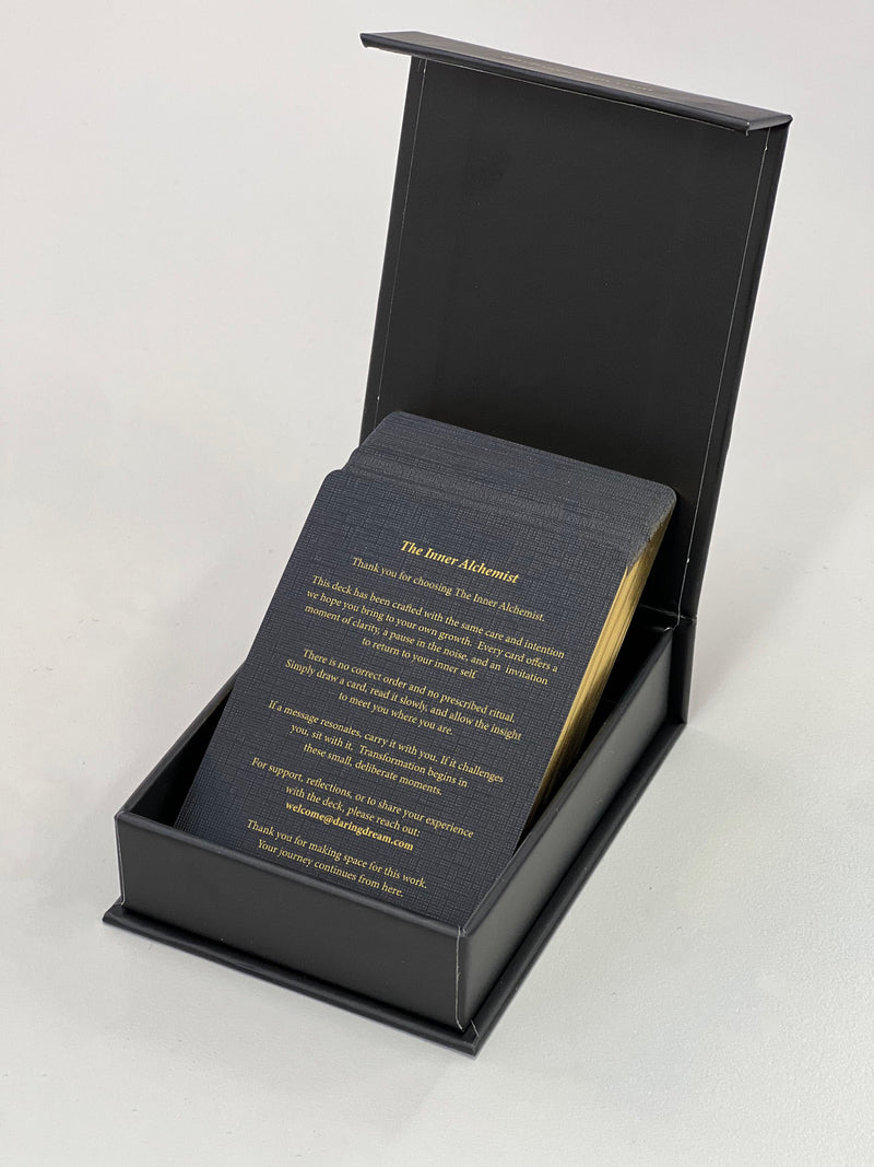 Motivational card deck black and gold